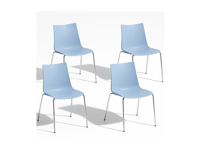 Lot de 4 chaises de salon Zebra Scab Design