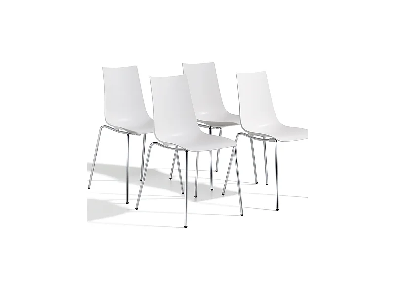 Lot de 4 chaises de salon Zebra Scab Design