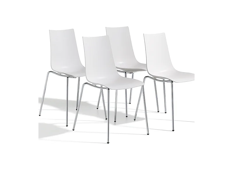 Lot de 4 chaises de salon Zebra Scab Design