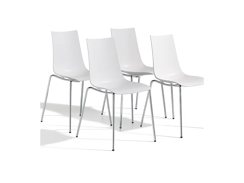 Lot de 4 chaises de salon Zebra Scab Design