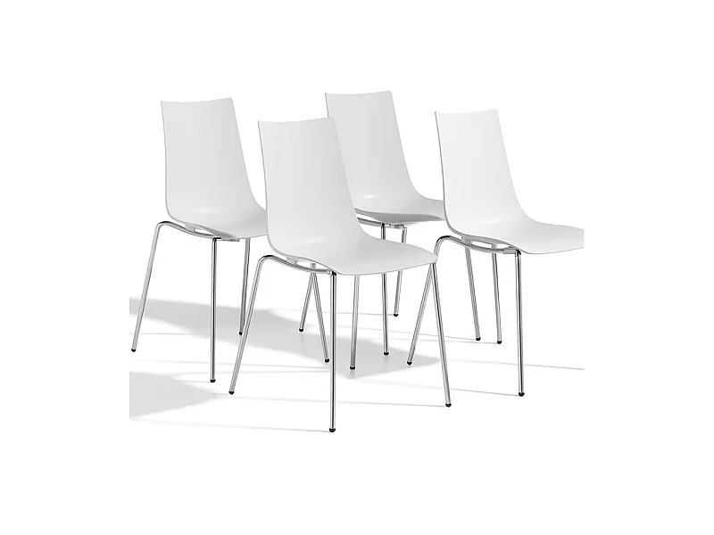 Lot de 4 chaises de salon Zebra Scab Design