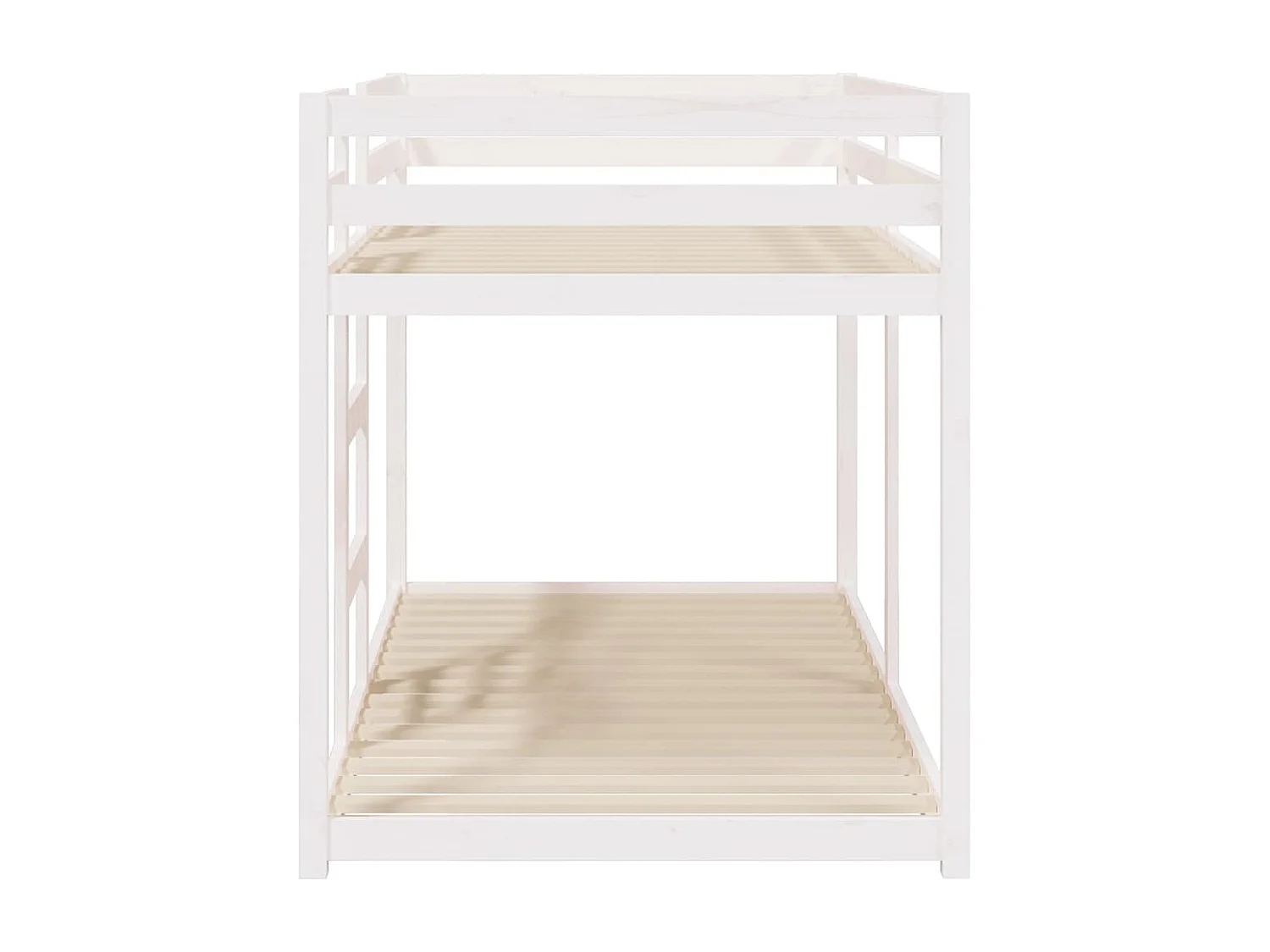Lit simple-Lit superposé enfant sans matelas blanc 90x190 cm bois de pin massif