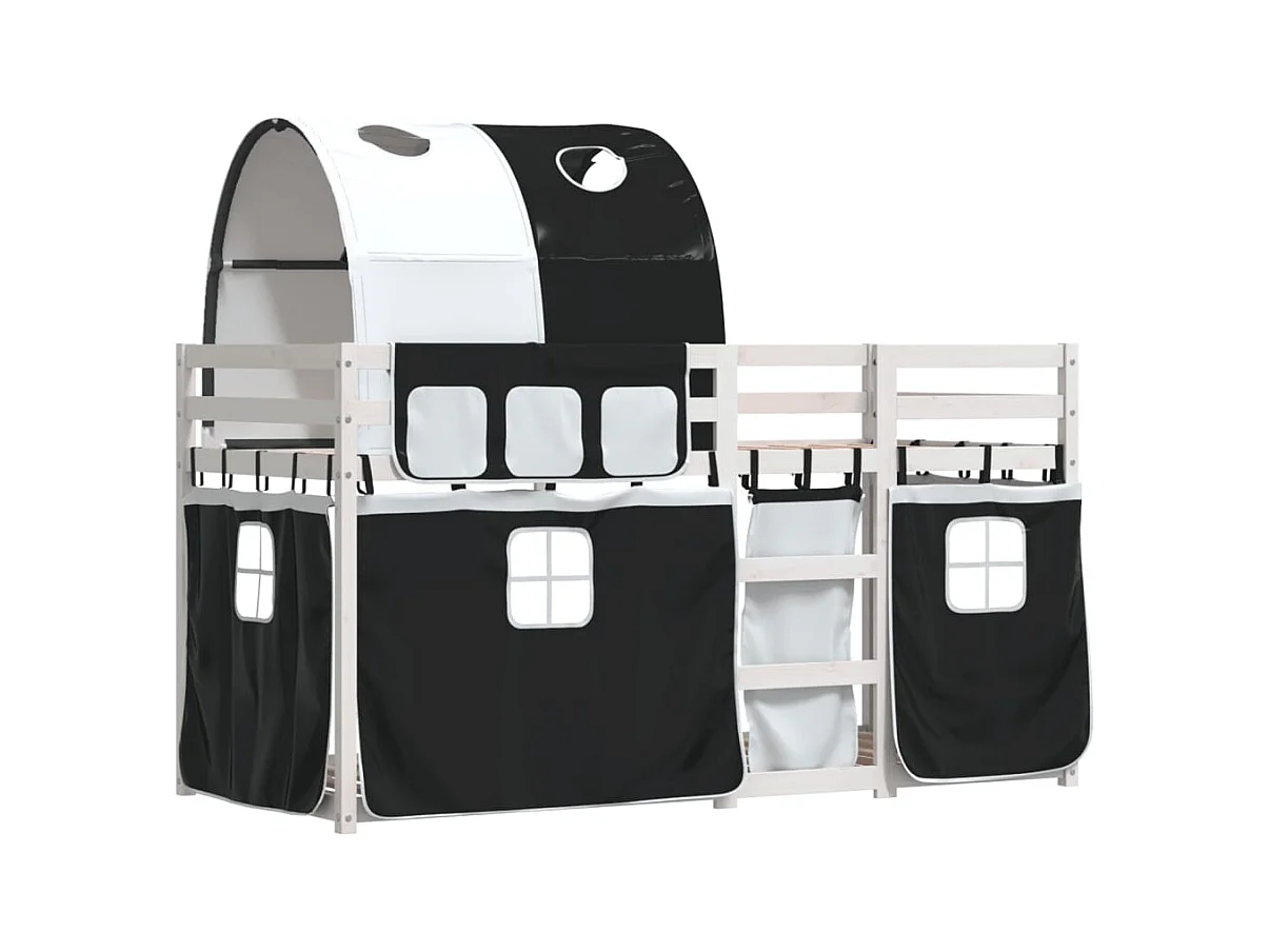 Lit simple-Lit superposé enfant sans matelas 80x200 cm bois de pin massif