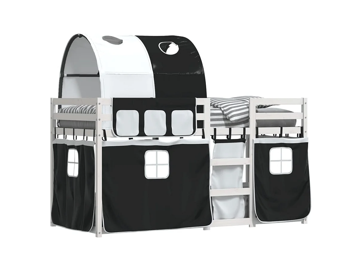 Lit simple-Lit superposé enfant sans matelas 80x200 cm bois de pin massif