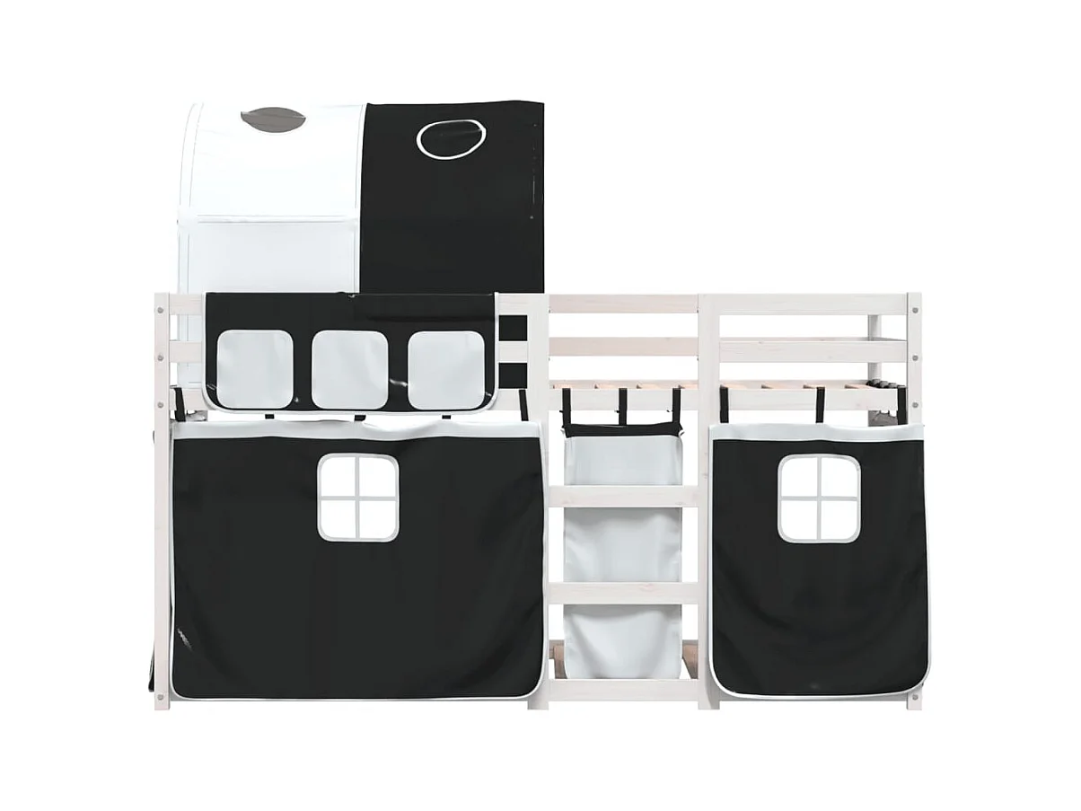 Lit simple-Lit superposé enfant sans matelas 80x200 cm bois de pin massif