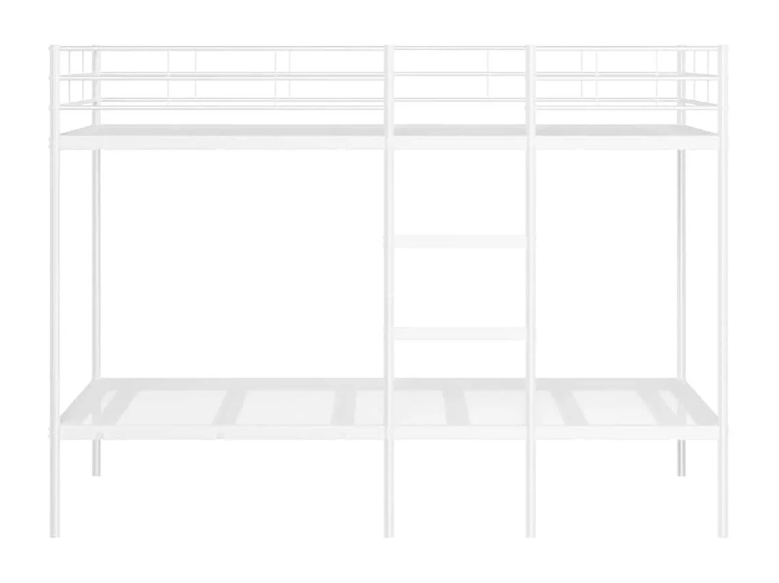 Bettgestell | Kinderbett | Etagenbett ohne Matratze Weiß 100x200 cm Stahl SHL947448