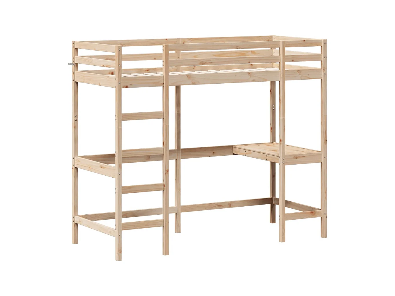 Lit simple-Lit superposé enfant sans matelas 75x190 cm bois de pin massif