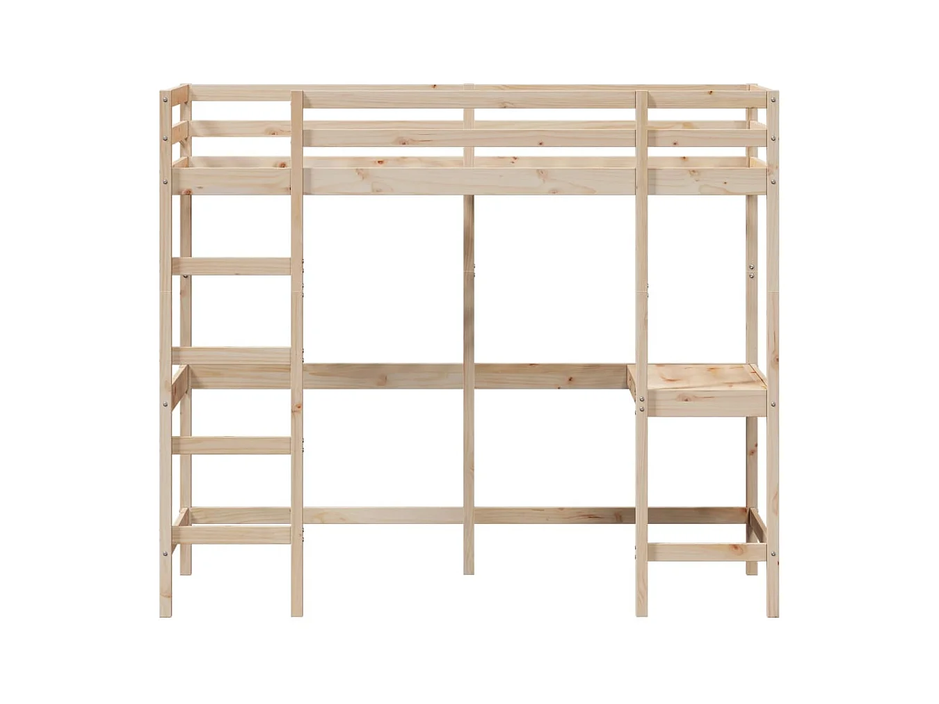 Lit simple-Lit superposé enfant sans matelas 75x190 cm bois de pin massif