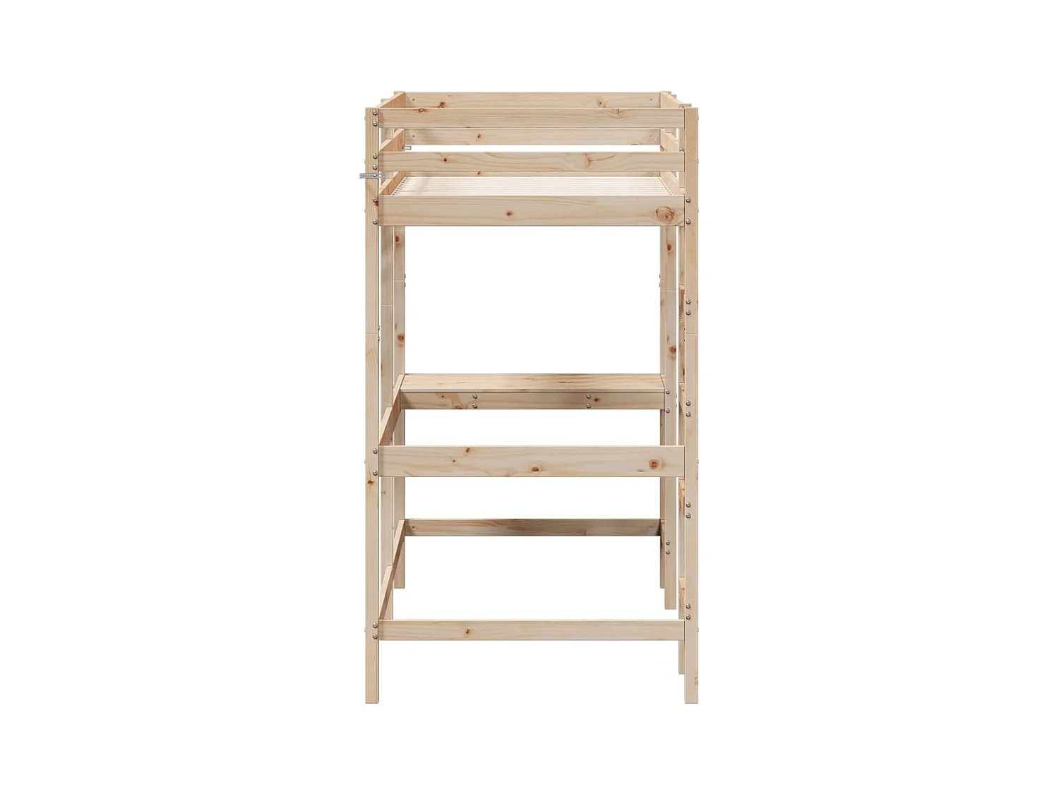 Lit simple-Lit superposé enfant sans matelas 90x190 cm bois massif de pin