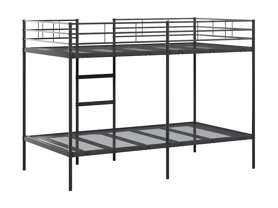 Cama individual | Litera sin colchón acero negro 100x200 cm SHL67469
