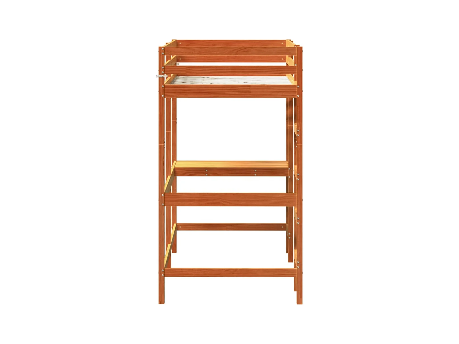 Lit simlpe-Lit superposé enfant-Cadre de lit sans matelas cire marron 90x200 cm pin massif