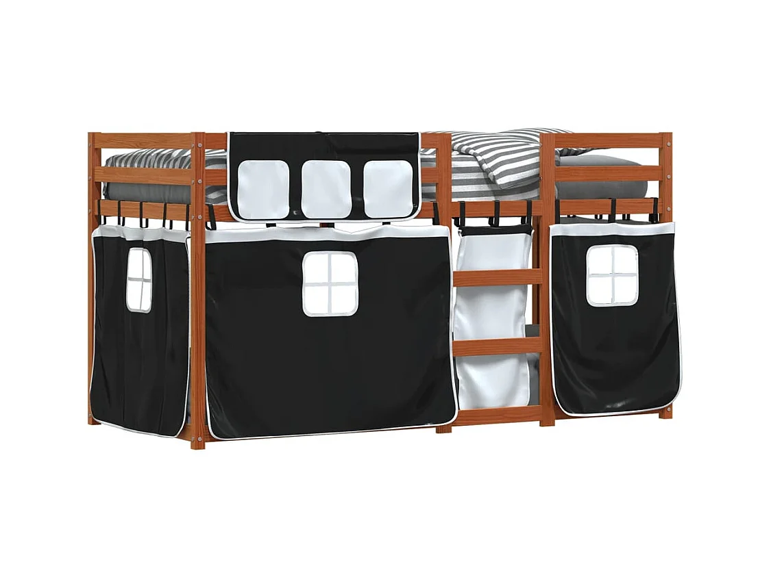 Lit simple-Lit superposé enfant sans matelas 80x200 cm bois de pin massif