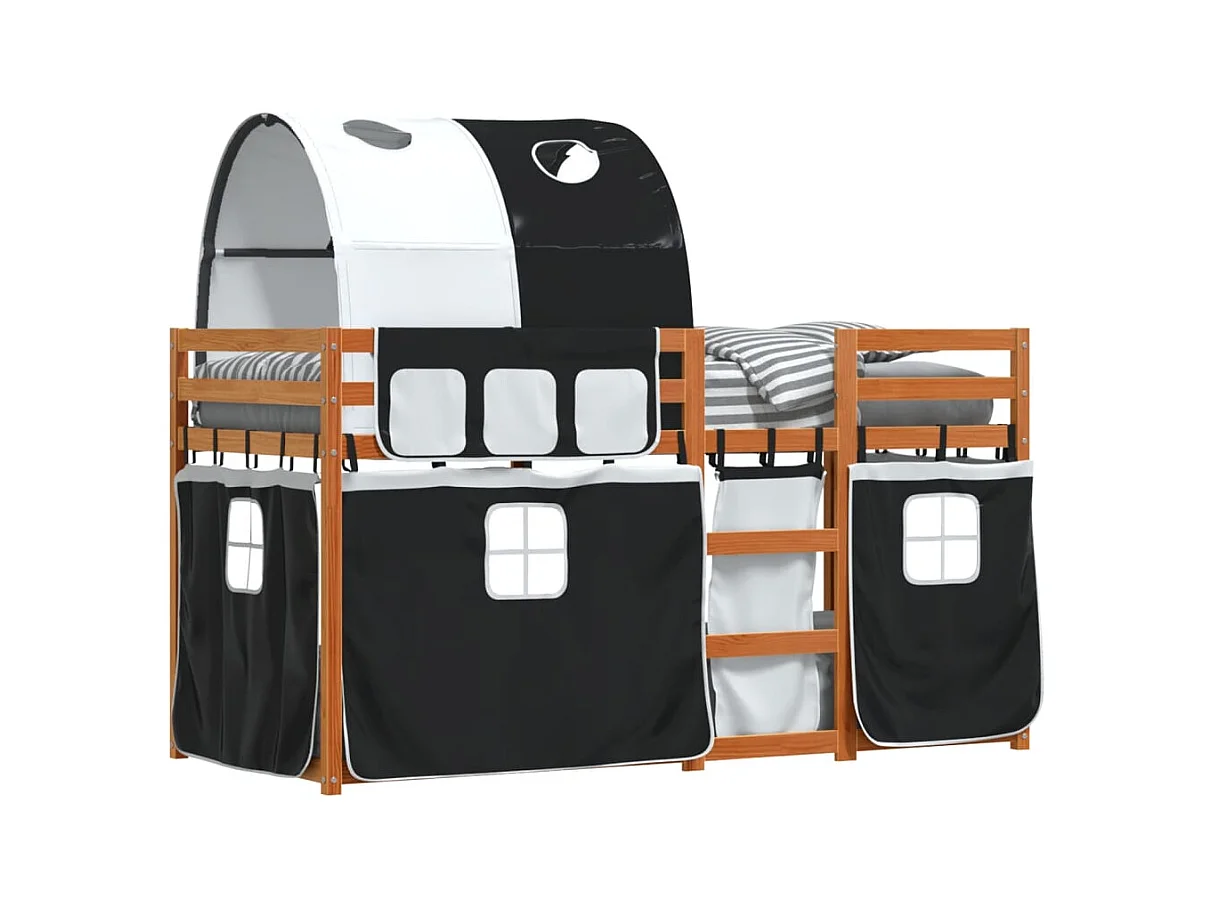 Lit simple-Lit superposé enfant sans matelas 75x190 cm bois de pin massif