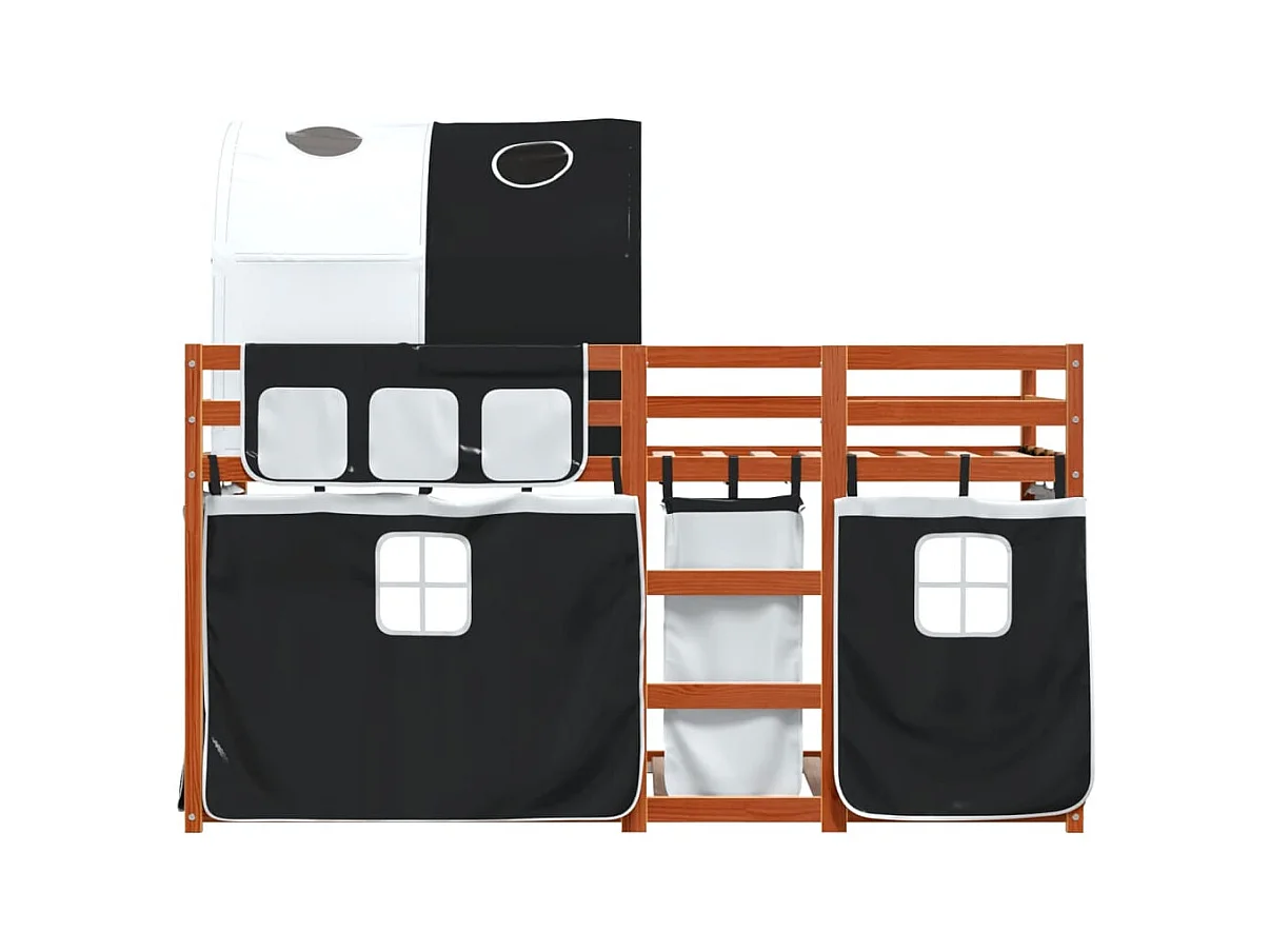 Lit simple-Lit superposé enfant sans matelas 75x190 cm bois de pin massif