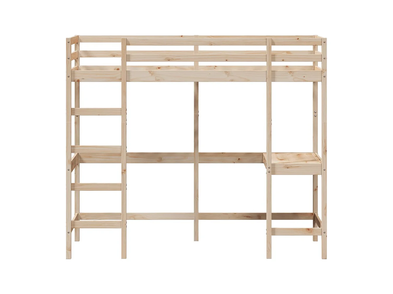 Lit simple-Lit superposé enfant sans matelas 80x200 cm bois massif de pin