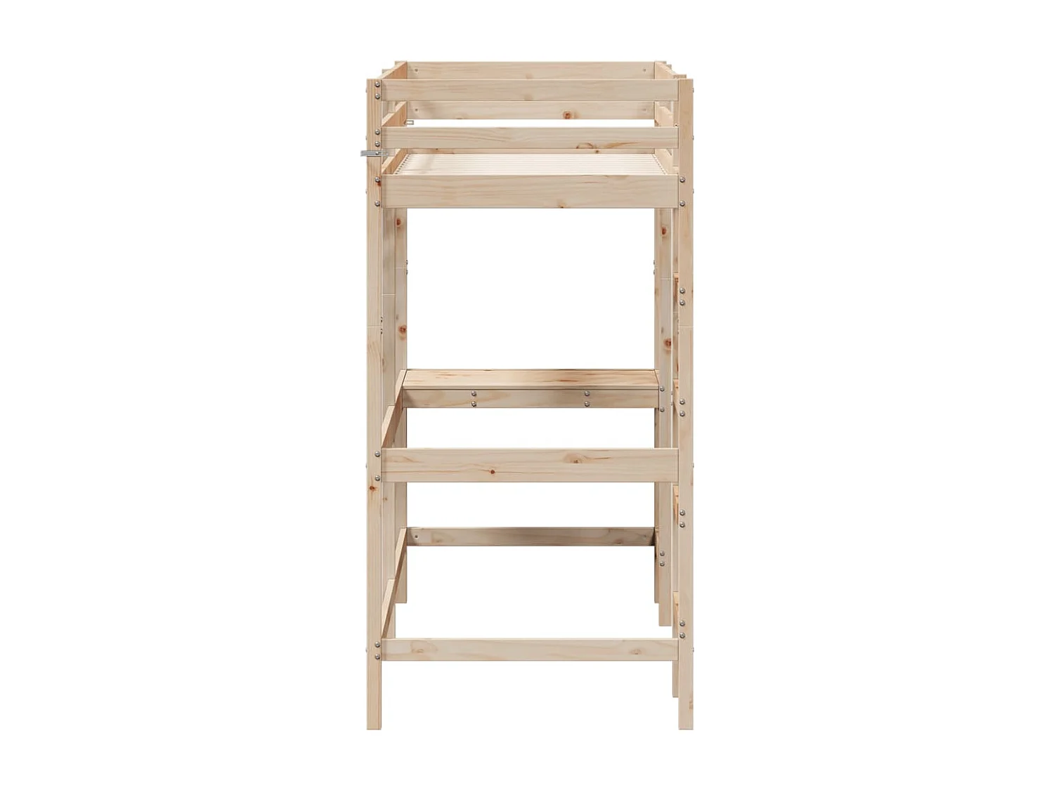 Cama infantil | Cama alta com secretária 80x200cm madeira de pinho maciça SHL8968