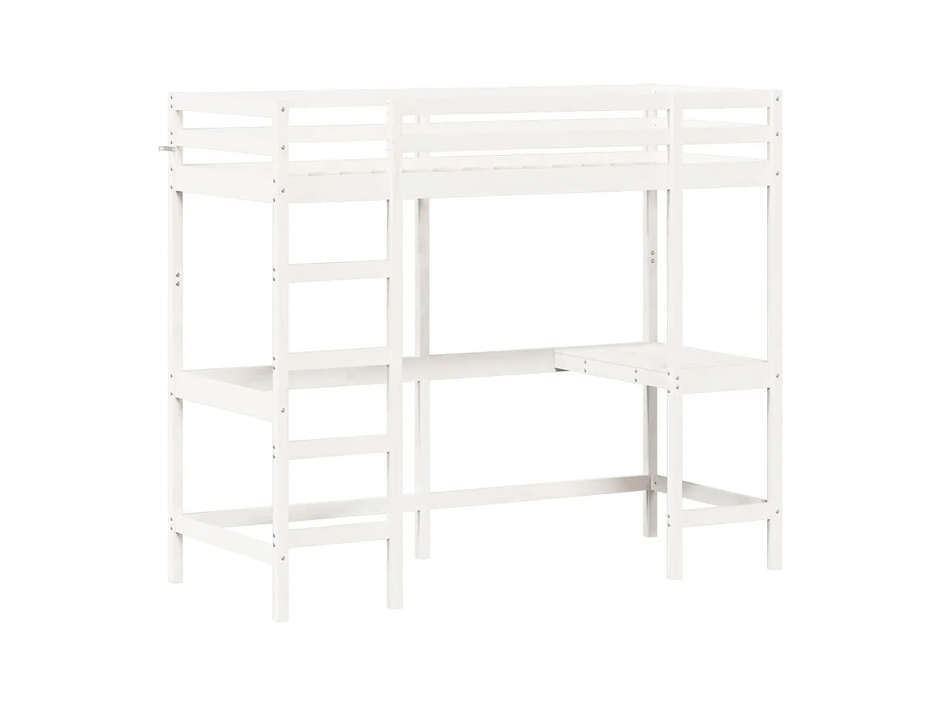 Lit simple-Lit superposé enfant sans matelas blanc 75x190 cm pin massif