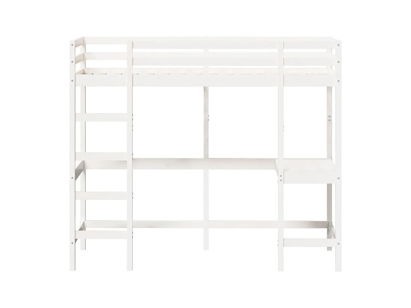Lit simple-Lit superposé enfant sans matelas blanc 75x190 cm pin massif