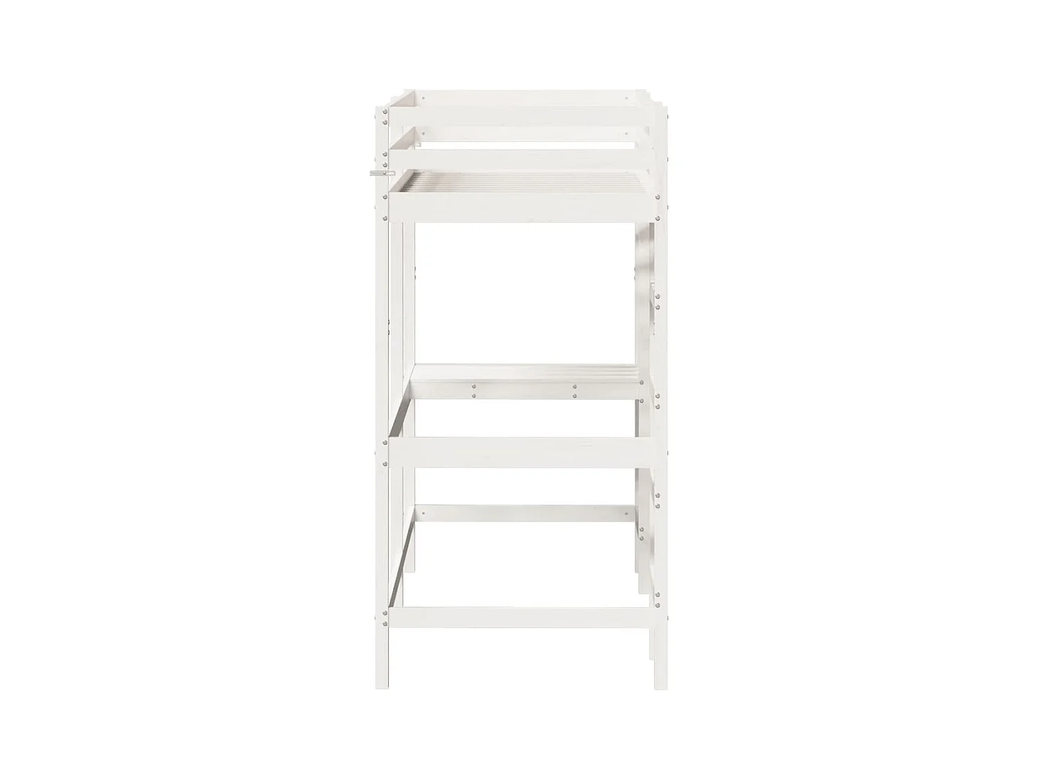 Lit simple-Lit superposé enfant sans matelas blanc 75x190 cm pin massif