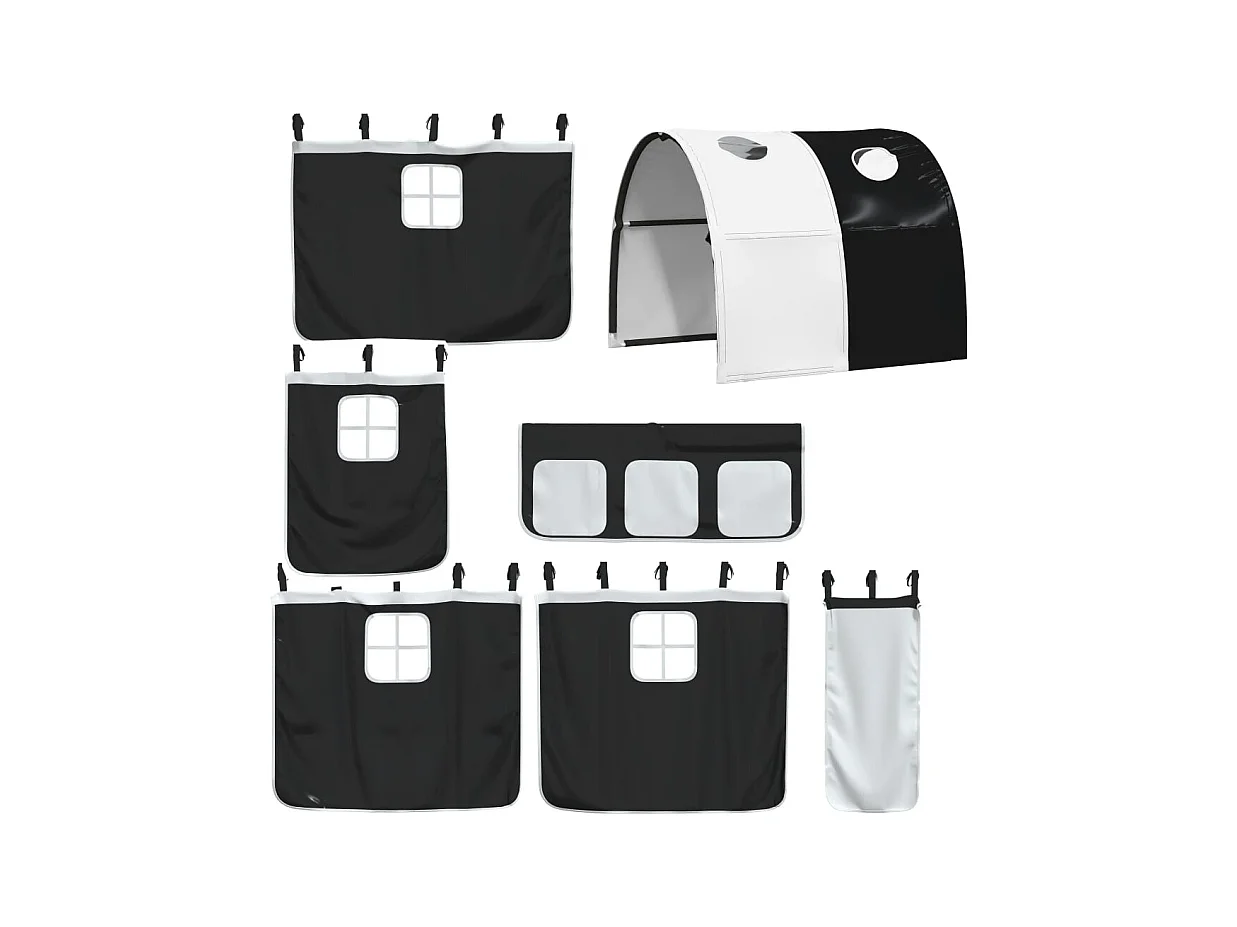 Lit simple-Lit superposé enfant sans matelas 75x190 cm bois de pin massif