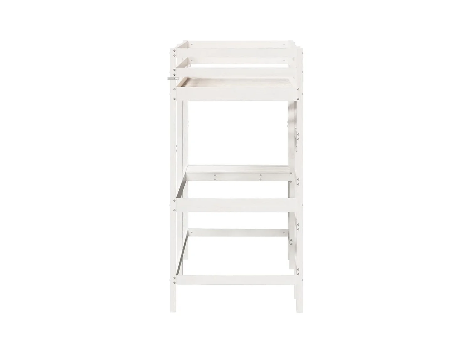 Lit simple-Lit superposé enfant sans matelas blanc 80x200 cm bois de pin massif