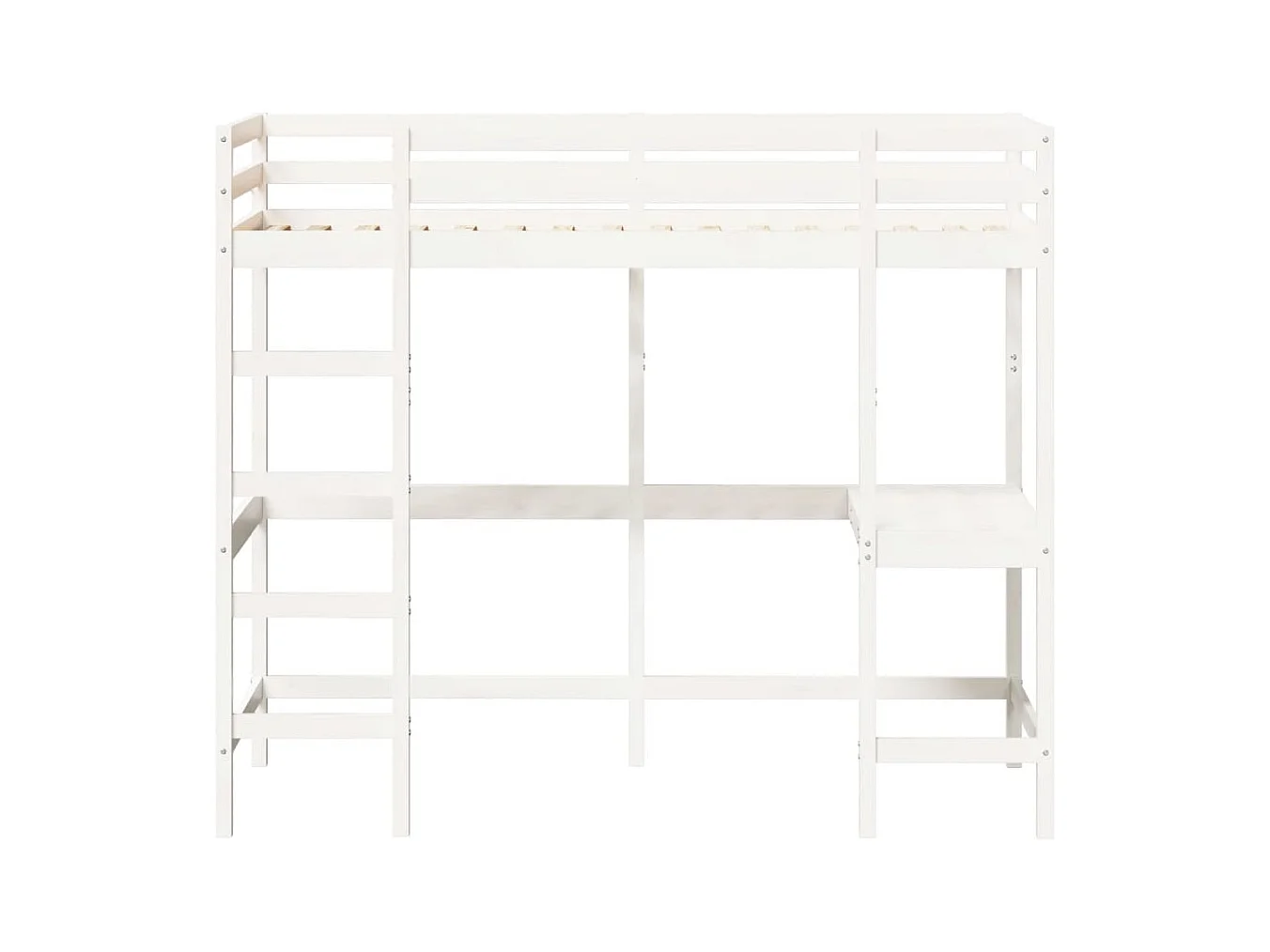 Lit simlpe-Lit superposé enfant-Cadre de lit sans matelas blanc 90x200 cm bois de pin massif
