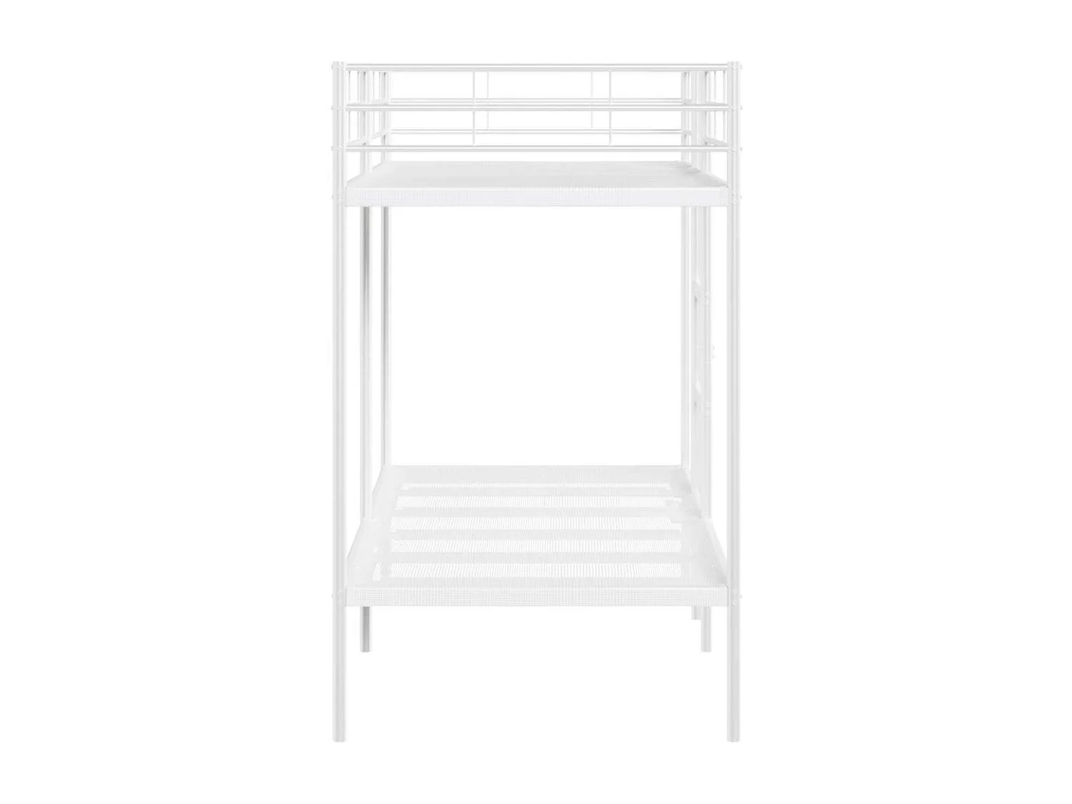 Lit simlpe-Lit superposé enfant-Cadre de lit sans matelas blanc 90x200 cm acier