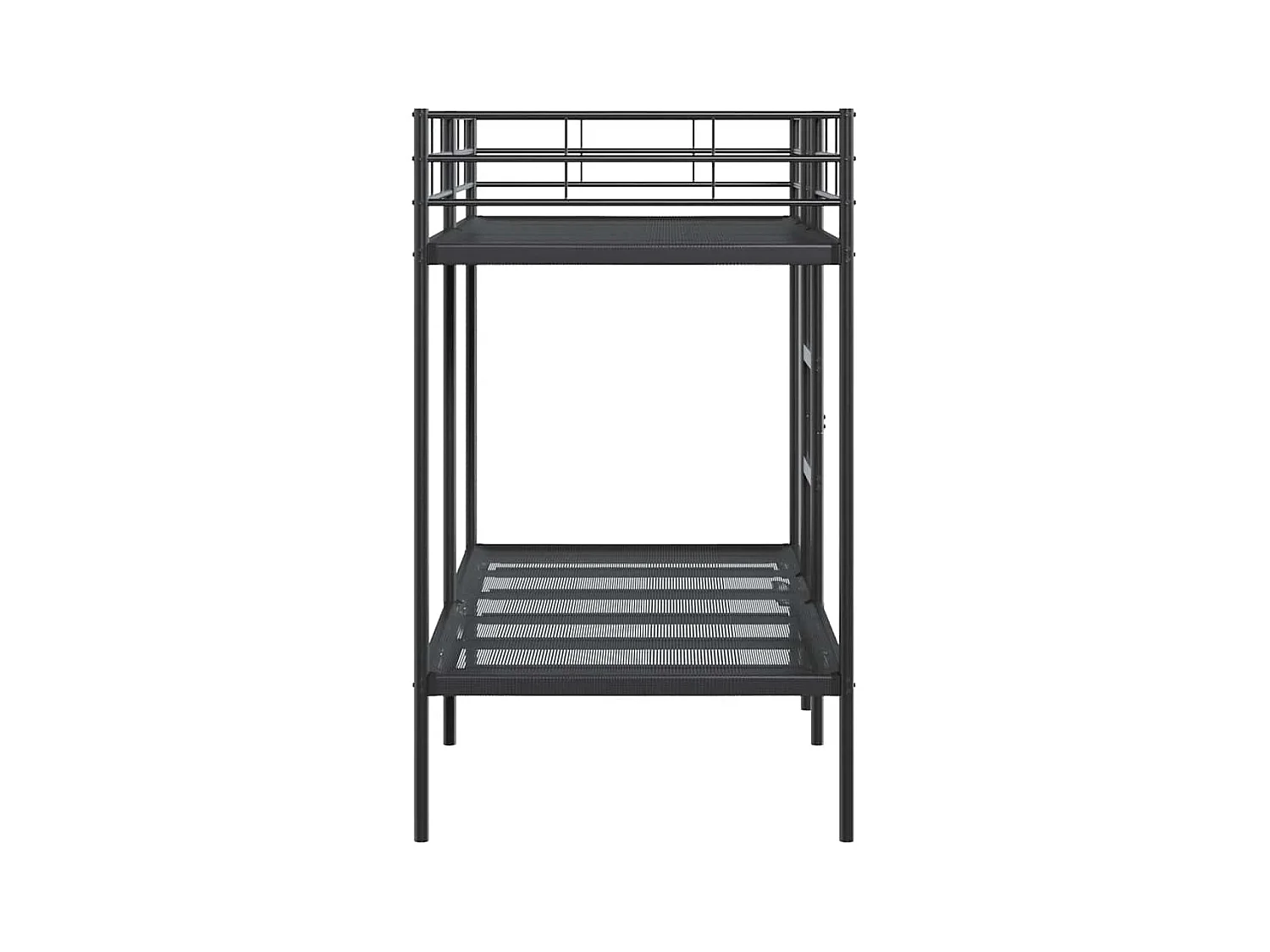 Lit simlpe-Lit superposé enfant-Cadre de lit sans matelas noir 90x200 cm acier