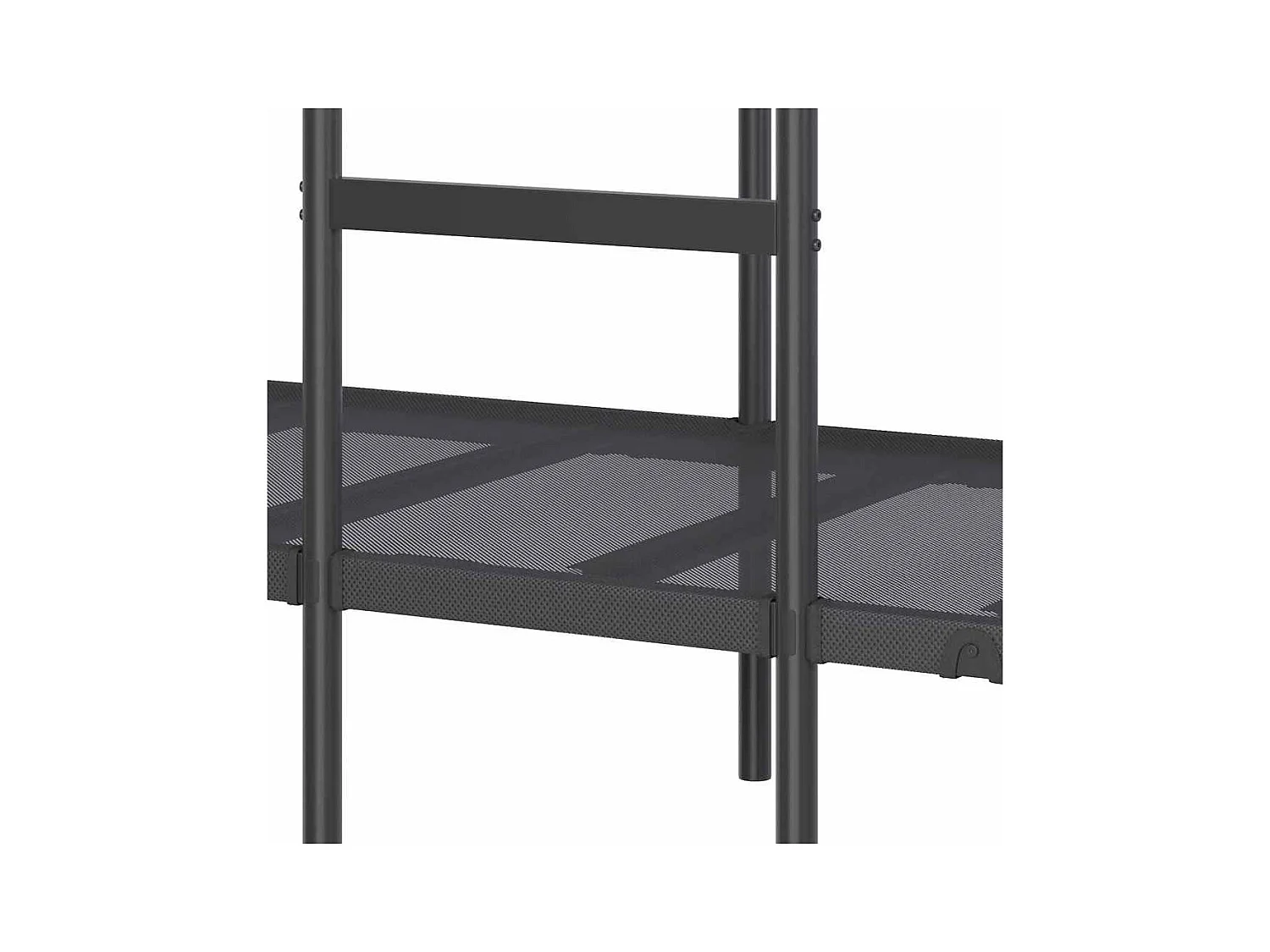 Lit simlpe-Lit superposé enfant-Cadre de lit sans matelas noir 90x200 cm acier