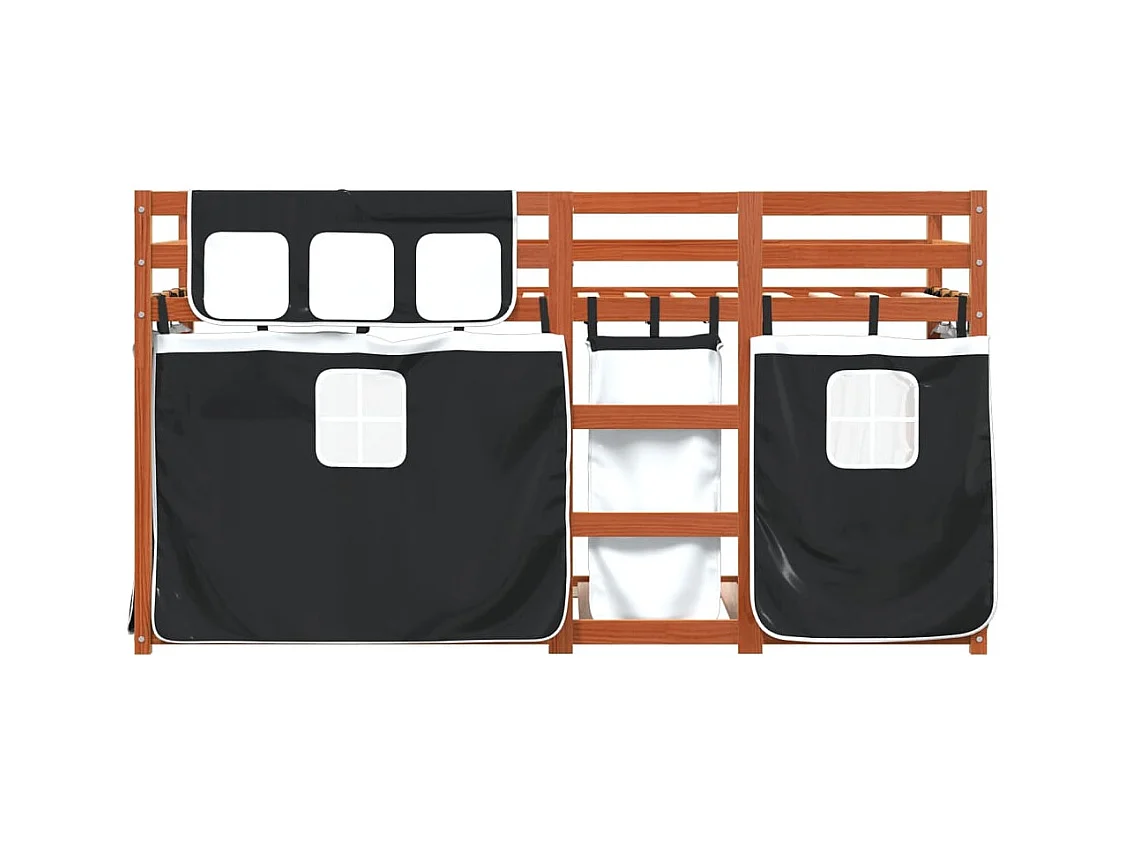 Lit simple-Lit superposé enfant sans matelas 75x190 cm bois de pin massif