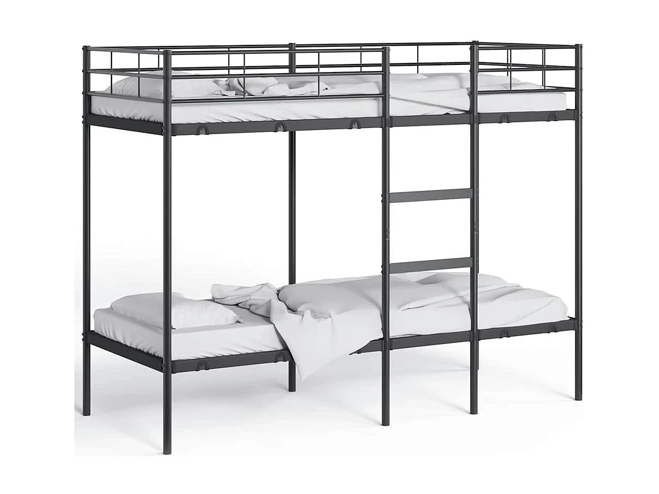 Bettgestell | Kinderbett | Etagenbett ohne Matratze Schwarz 80x200 cm Stahl SHL782357