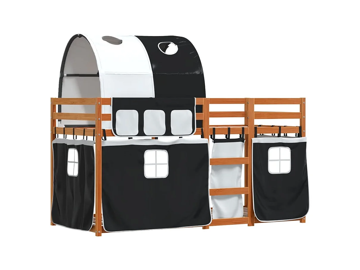 Lit simple-Lit superposé enfant sans matelas 80x200 cm bois de pin massif