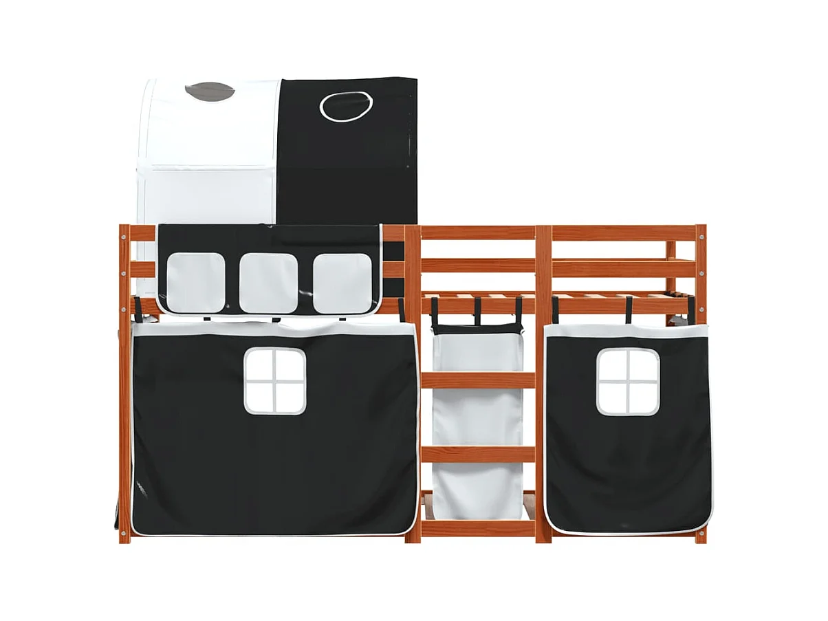 Lit simple-Lit superposé enfant sans matelas 80x200 cm bois de pin massif