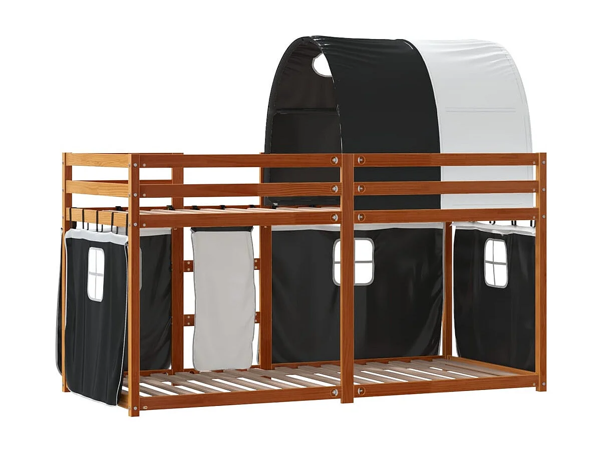 Lit simple-Lit superposé enfant sans matelas 80x200 cm bois de pin massif