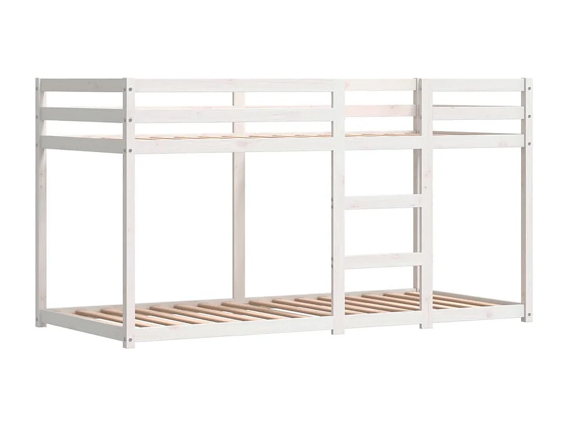 Cama individual | Litera con cortinas madera maciza de pino azul 80x200 cm SHL32619