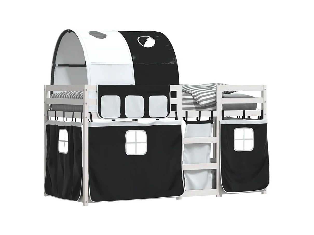 Lit simple-Lit superposé enfant sans matelas 75x190 cm bois de pin massif