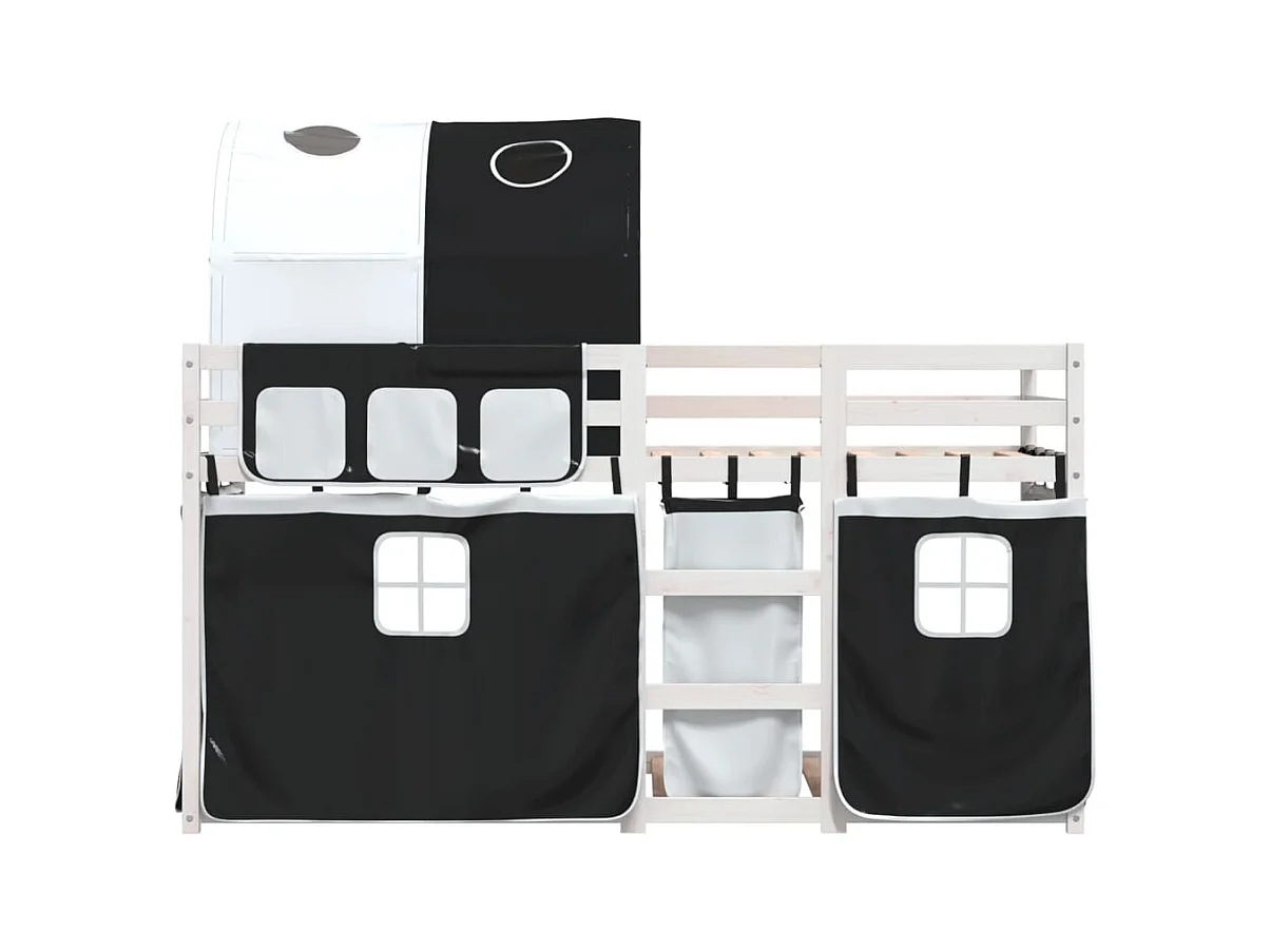 Lit simple-Lit superposé enfant sans matelas 75x190 cm bois de pin massif