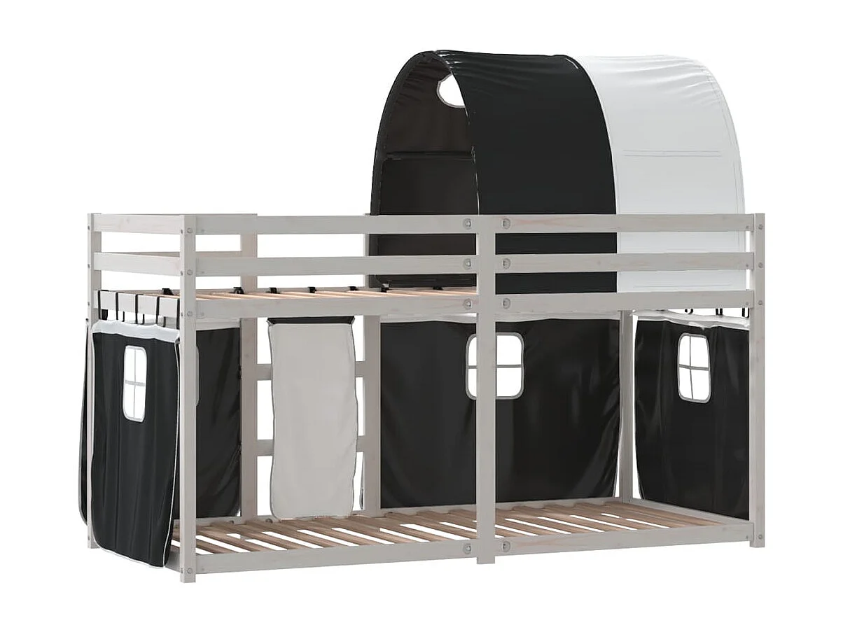 Lit simple-Lit superposé enfant sans matelas 75x190 cm bois de pin massif