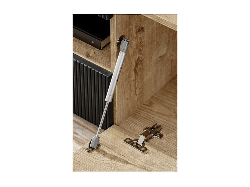 Meuble TV DOUM – Chêne clair et noir – L160 x H42 x P45 cm