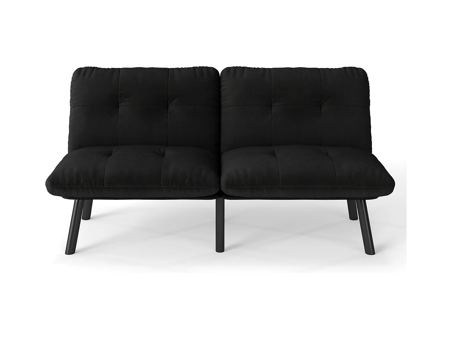 2-Sitzer Doppelsofa klappbares Sofabett Futon-Couch mit Schlaffunktion platzsparendes Gästebett für Schlafzimmer, Wohnzimmer