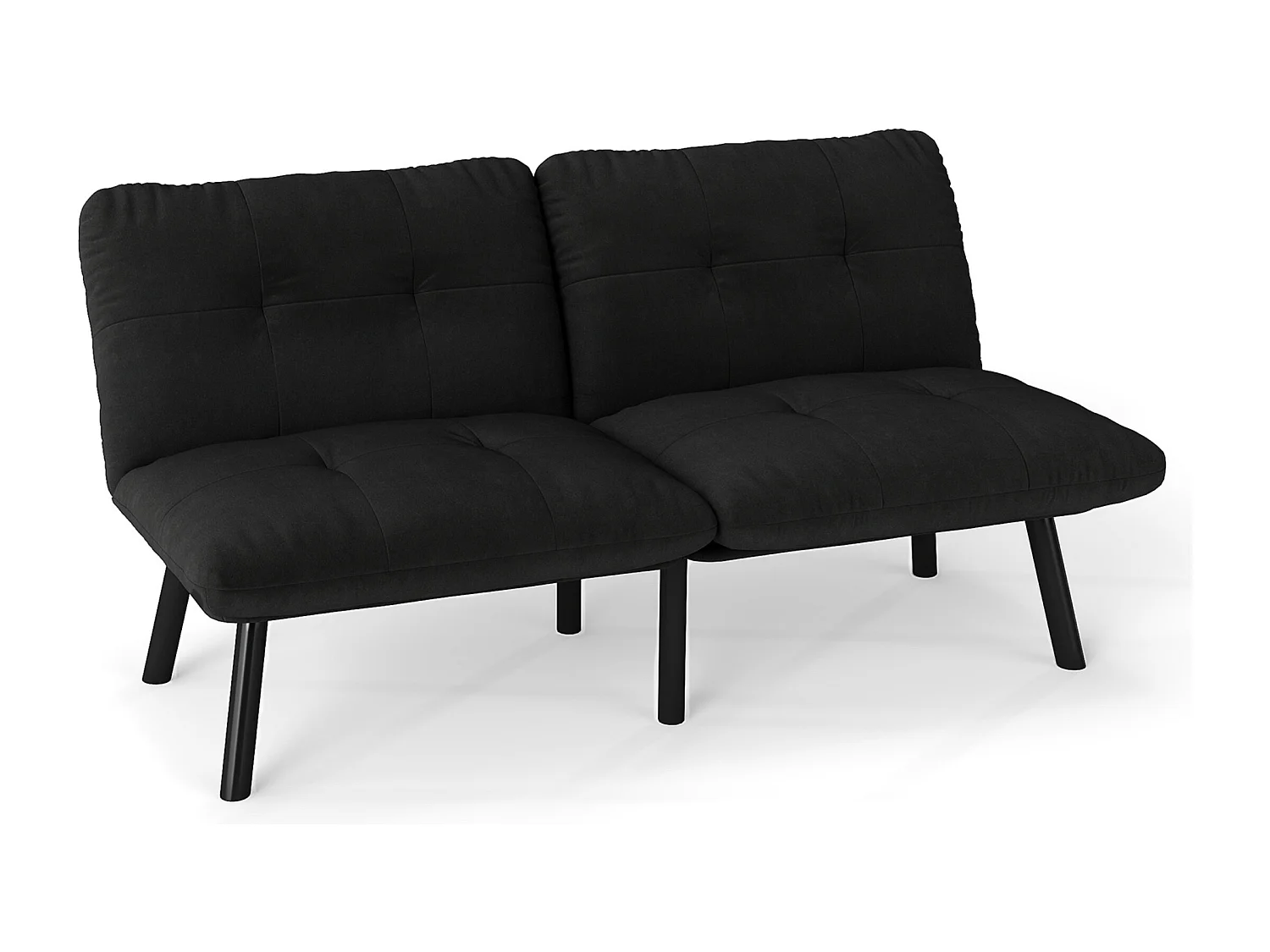 2-Sitzer Doppelsofa klappbares Sofabett Futon-Couch mit Schlaffunktion platzsparendes Gästebett für Schlafzimmer, Wohnzimmer