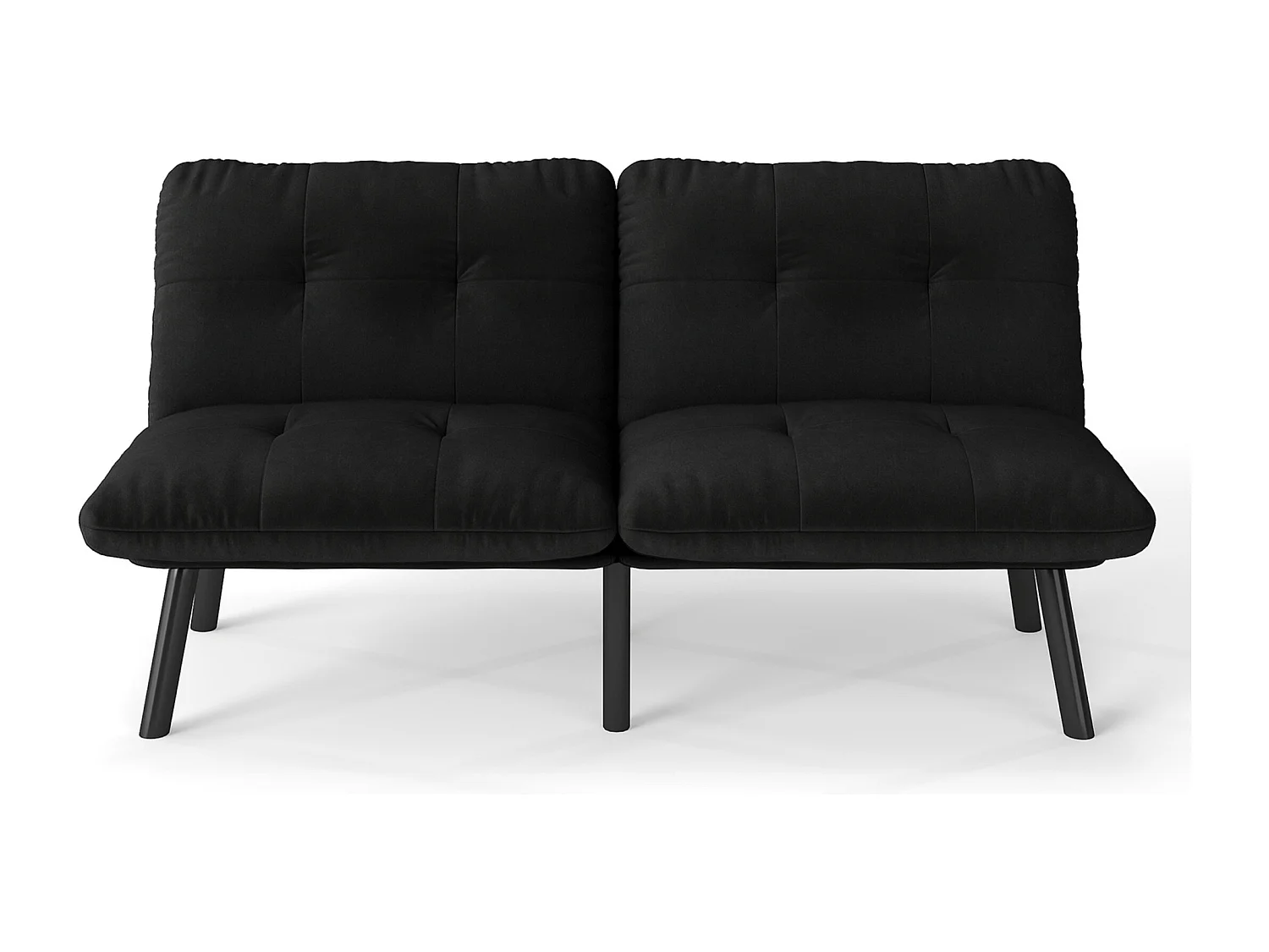 2-Sitzer Doppelsofa klappbares Sofabett Futon-Couch mit Schlaffunktion platzsparendes Gästebett für Schlafzimmer, Wohnzimmer