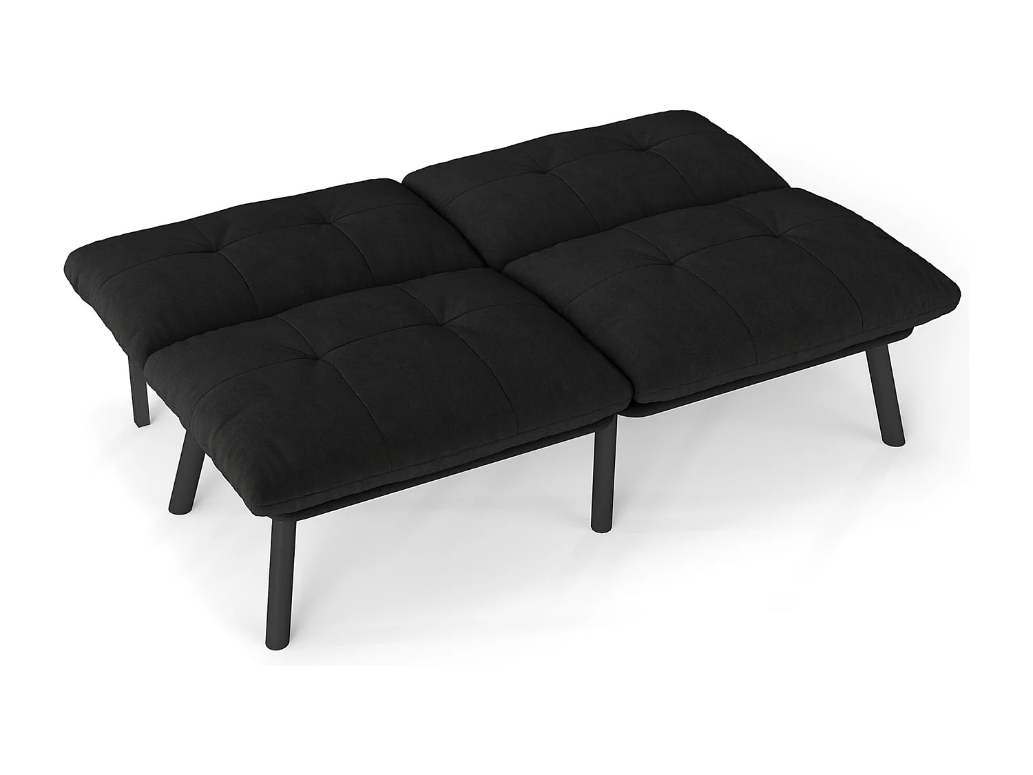 2-Sitzer Doppelsofa klappbares Sofabett Futon-Couch mit Schlaffunktion platzsparendes Gästebett für Schlafzimmer, Wohnzimmer