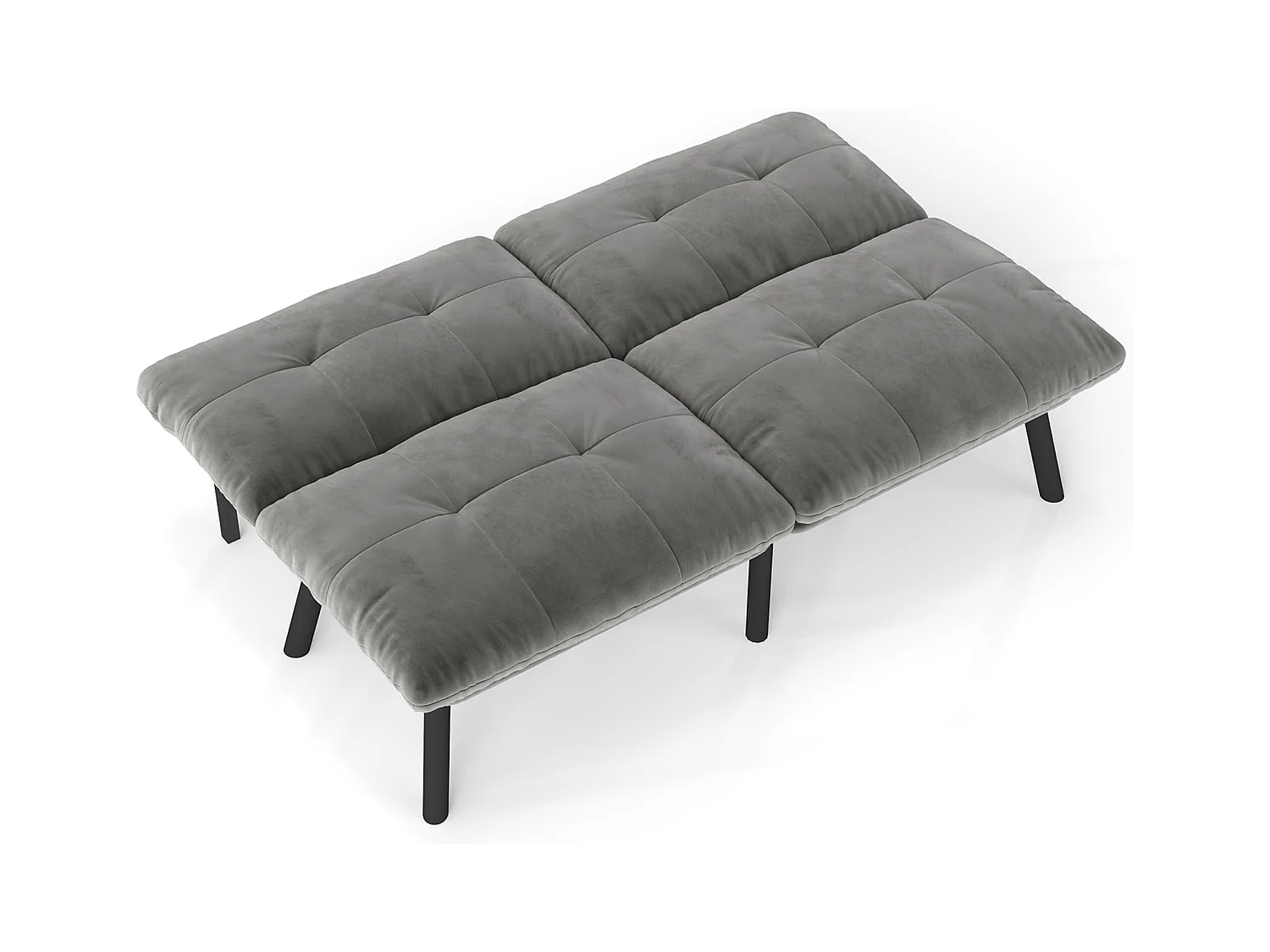 2-Sitzer Doppelsofa klappbares Sofabett Futon-Couch mit Schlaffunktion platzsparendes Gästebett für Schlafzimmer, Wohnzimmer