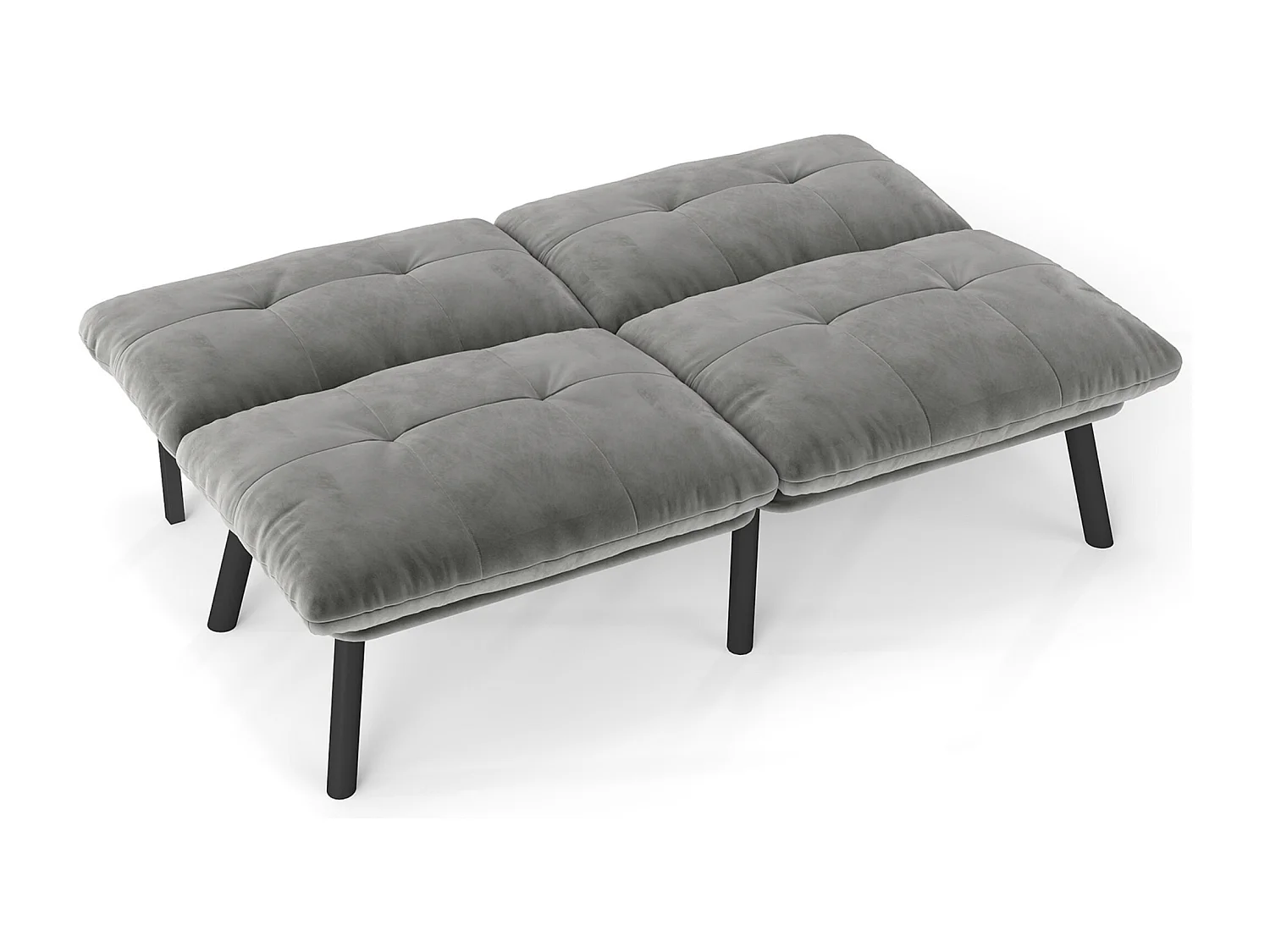 2-Sitzer Doppelsofa klappbares Sofabett Futon-Couch mit Schlaffunktion platzsparendes Gästebett für Schlafzimmer, Wohnzimmer