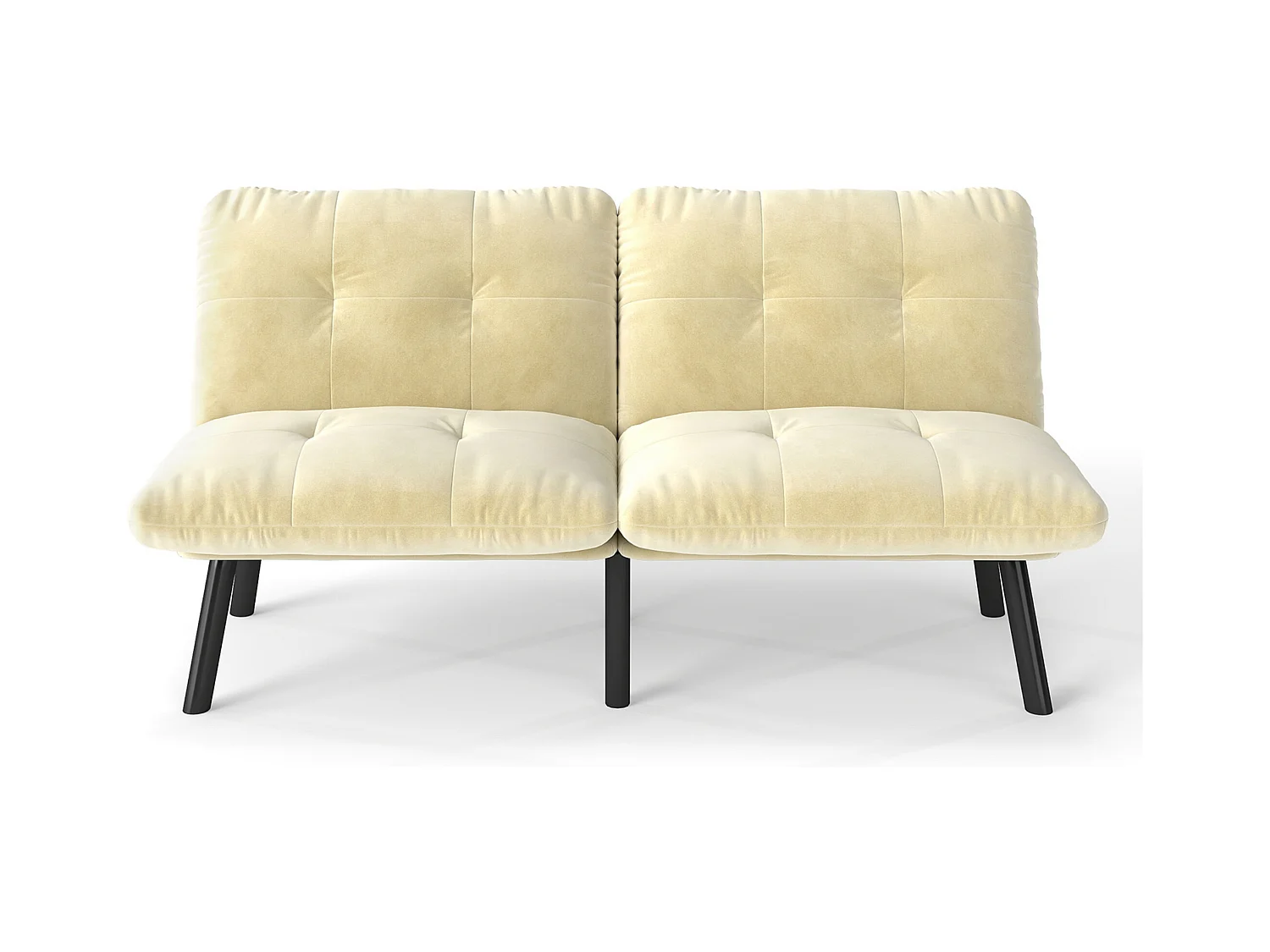 2-Sitzer Doppelsofa klappbares Sofabett Futon-Couch mit Schlaffunktion platzsparendes Gästebett für Schlafzimmer, Wohnzimmer