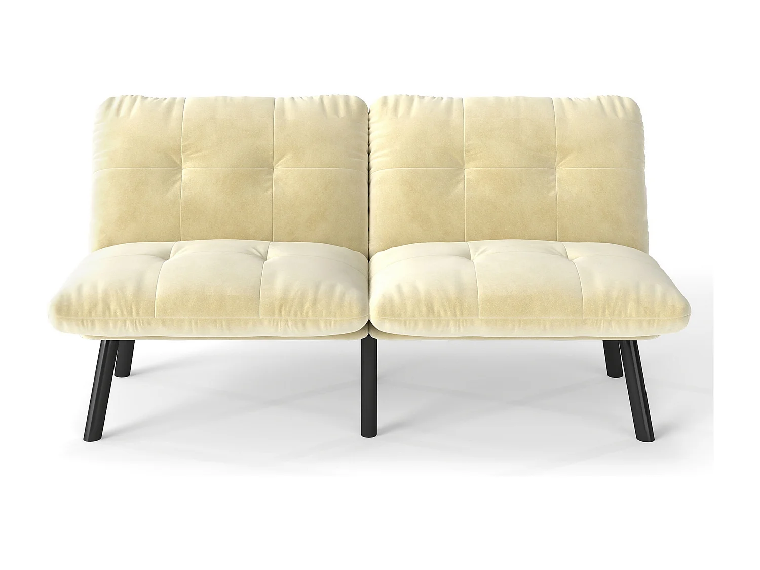 2-Sitzer Doppelsofa klappbares Sofabett Futon-Couch mit Schlaffunktion platzsparendes Gästebett für Schlafzimmer, Wohnzimmer