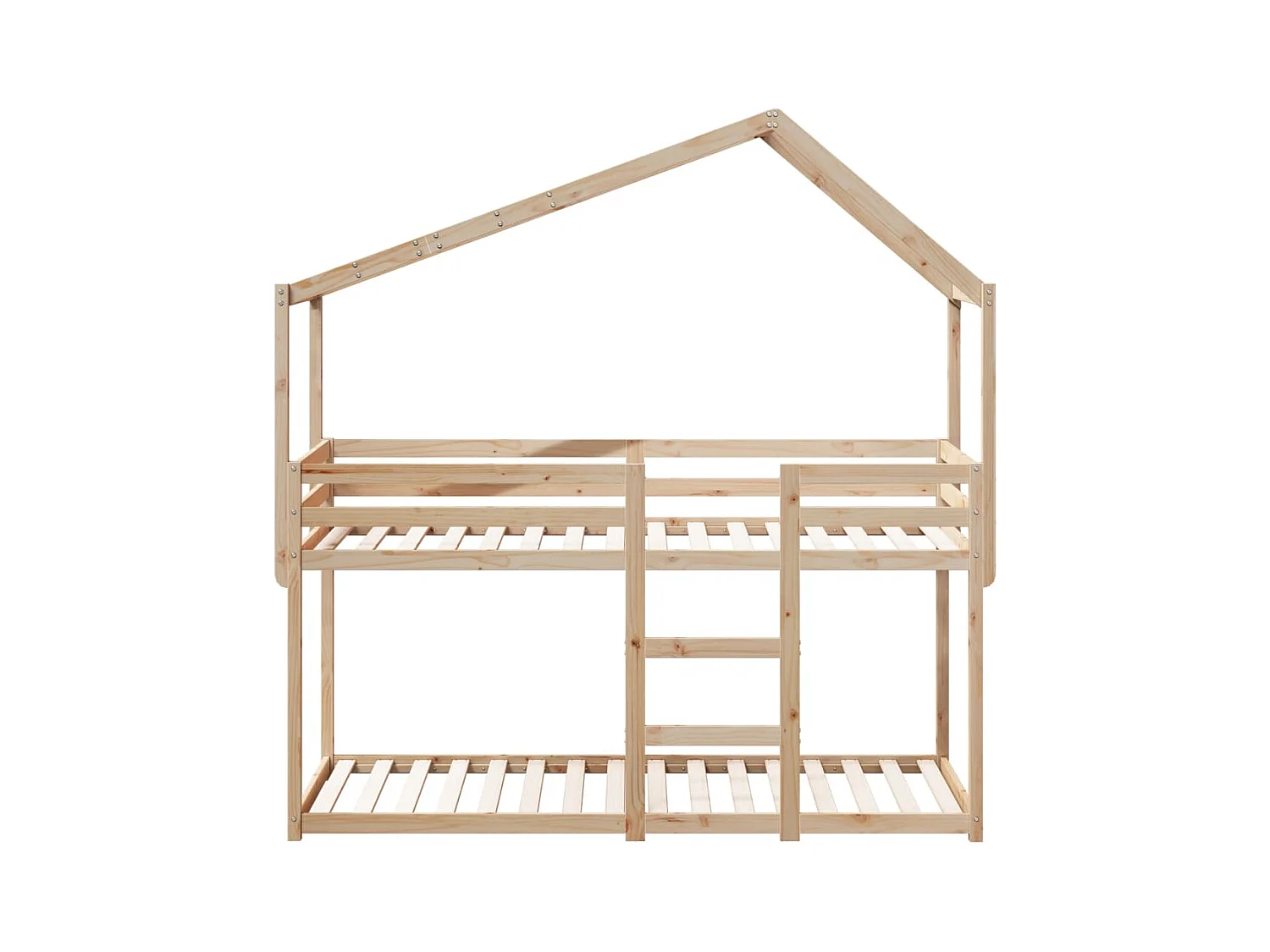 Lit simple-Lit superposé enfant sans matelas 75x190 cm bois de pin massif