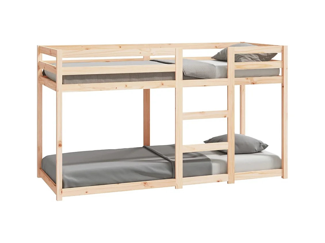 Lit simple-Lit superposé enfant sans matelas 75x190 cm bois de pin massif