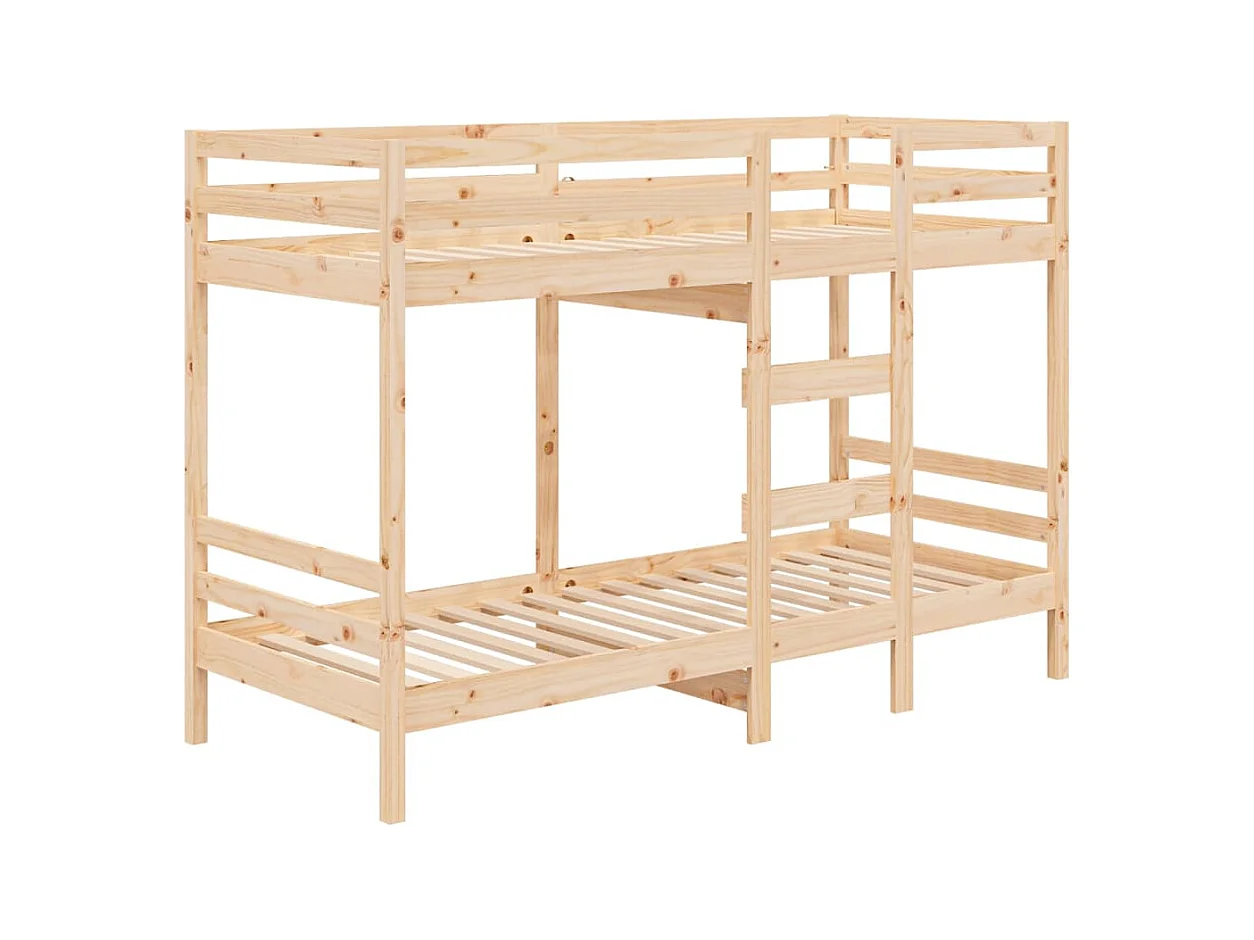 Lit simple-Lit superposé enfant sans matelas 80x200 cm bois de pin massif